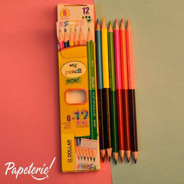Dollar Dual End Colour Pencils Box Of 6=12 Colours