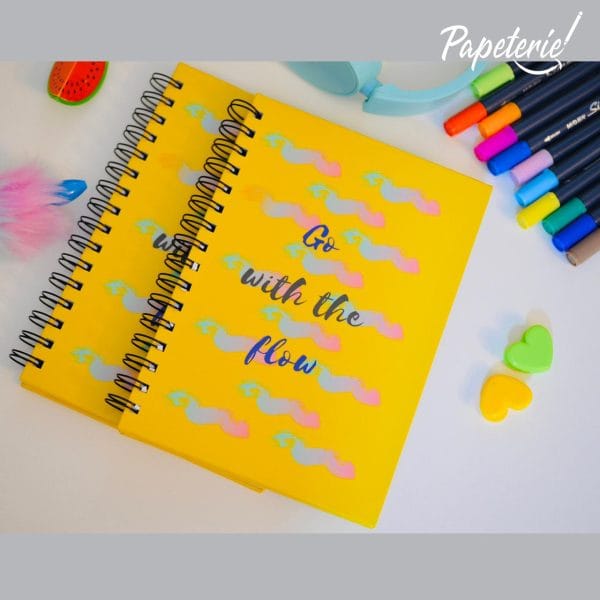 Go With The Flow Hardcover Notebook