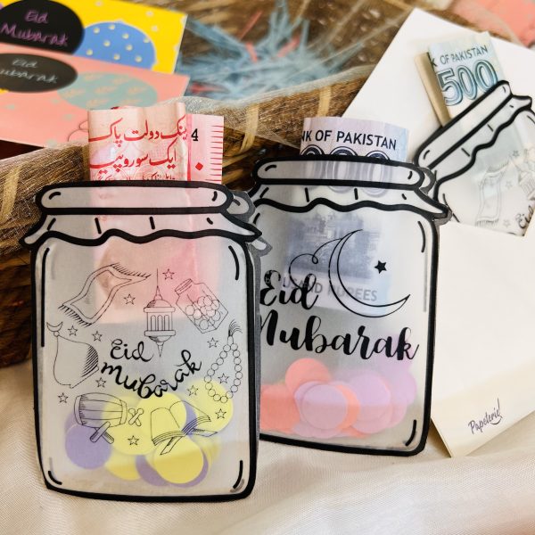 Confetti Eidi Jar Wallets (Without Colored Envelopes)- Pack of 10