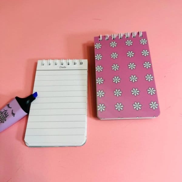Mini-Notepads-Pink Floral Pattern