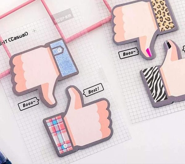 Thumb-themed sticky note