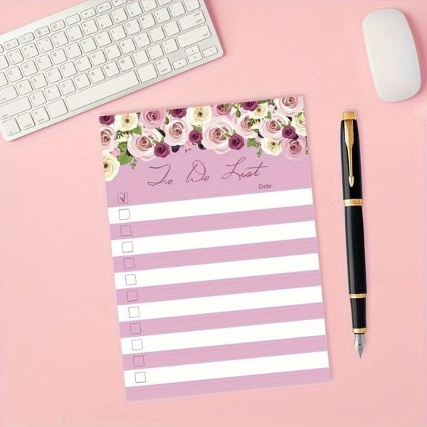Floral Themed To-do List Memo Pad