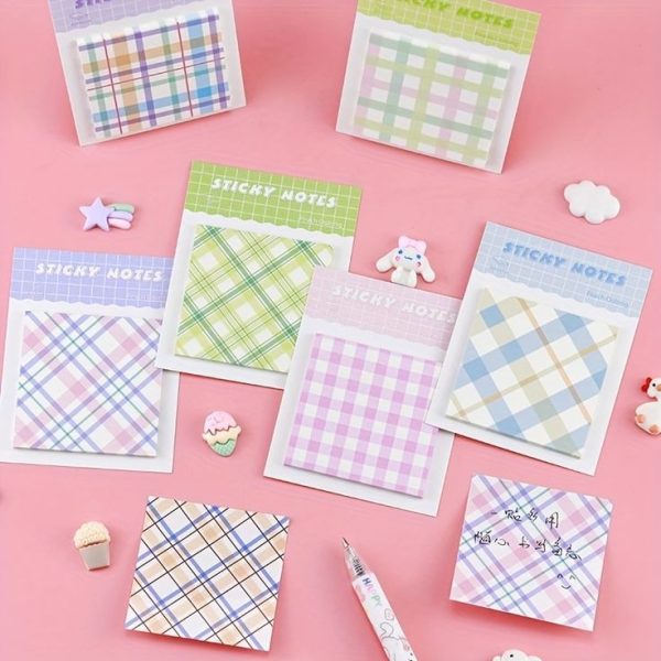 30-Sheets Plaid Sticky Note