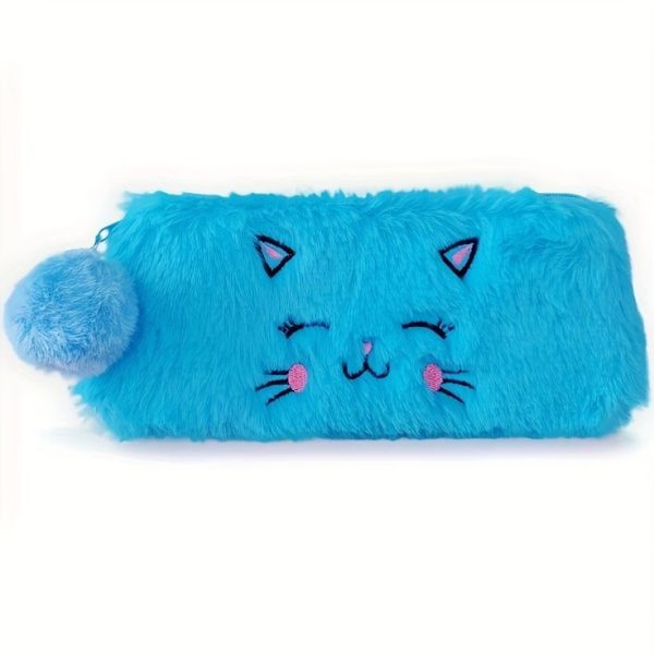 Kitty-Themed Plush Pouch